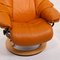 Orange Reno Leather Armchair & Stool from Stressless, Set of 2 4