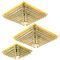 Gold-Plated Piramide Flush Mounts from Venini, 1970s, Italy, Set of 3, Image 1