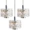 Grandes Lampes Nickel en Verre Cristal de Kinkeldey, 1970 16