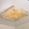 Square Textured Glass Flush Mount Ceiling Lamp by J.T Kalmar 9