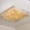 Square Textured Glass Flush Mount Ceiling Lamp by J.T Kalmar, Image 9