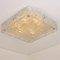 Square Textured Glass Flush Mount Ceiling Lamp by J.T Kalmar 5