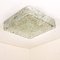 Square Textured Glass Flush Mount Ceiling Lamp by J.T Kalmar 6