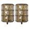 Iron and Bubble Glass Sconces Wall Lamps from Limburg, Germany, 1960, Set of 2 14