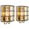Iron and Bubble Glass Sconces Wall Lamps from Limburg, Germany, 1960, Set of 2 1
