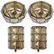 Iron and Bubble Glass Sconces Wall Lamps from Limburg, Germany, 1960, Set of 2 10