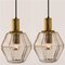 Geometric Brass and Clear Glass Pendant Lights from Limburg, 1970s, Set of 2 6