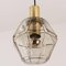 Geometric Brass and Clear Glass Pendant Lights from Limburg, 1970s, Set of 2 2
