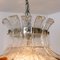 Lampadari floreali in vetro color ambra di Mazzega, Italia, set di 2, Immagine 13