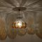Lampadari floreali in vetro color ambra di Mazzega, Italia, set di 2, Immagine 5