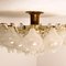 Tulip Flush Mount Chandelier in Glass & Brass from Kalmar, 1960s, Image 13