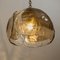 Chandelier Pendant Light in Smoked Glass and Brass from Kalmar, 1970s 5