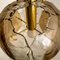 Chandelier Pendant Light in Smoked Glass and Brass from Kalmar, 1970s 16