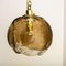 Chandelier Pendant Light in Smoked Glass and Brass from Kalmar, 1970s 14