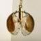 Chandelier Pendant Light in Smoked Glass and Brass from Kalmar, 1970s 11