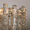 Ice Glass Wall Sconces and Chandeliers from Kalmar, Set of 4 5