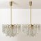 Ice Glass Wall Sconces and Chandeliers from Kalmar, Set of 4 2