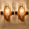 Crystal Glass Chandelier & Wall Lights by J.T. Kalmar, Set of 3 12