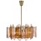 Crystal Glass Chandelier & Wall Lights by J.T. Kalmar, Set of 3 7