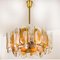 Crystal Glass Chandelier & Wall Lights by J.T. Kalmar, Set of 3 3