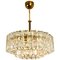 Chandelier in Glass and Brass J.T. Kalmar, 1960 1