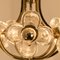 Modern Sische Glass and Brass Chandelier in the Style of Kalmar, 1960s, Image 7