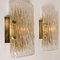 Structured Ice Glass Wall Sconces from Kalmar, 1960, Set of 2 9