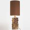 Ceramic Table Lamp with Silk Lampshade by B. Rooke 8