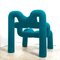 Petrol Blue Armchairs by Terje Ekstrom, Norway, 1980s, Set of 2 6