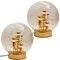 Space Age Brass and Blown Glass Lights from Doria, 1970s 8