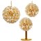 Brass & Gold Murano Glass Sputnik Light Fixtures by Paolo Venini for Veart, Set of 3 1