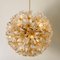 Brass & Gold Murano Glass Sputnik Light Fixtures by Paolo Venini for Veart, Set of 3, Image 3
