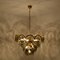 Large Smoked Glass and Brass Chandelier in the Style of Vistosi, Italy 13