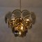 Large Smoked Glass and Brass Chandelier in the Style of Vistosi, Italy 10