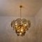 Large Smoked Glass and Brass Chandelier in the Style of Vistosi, Italy 9