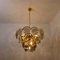 Large Smoked Glass and Brass Chandelier in the Style of Vistosi, Italy, Image 9