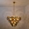 Large Smoked Glass and Brass Chandelier in the Style of Vistosi, Italy 17