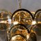 Large Smoked Glass and Brass Chandelier in the Style of Vistosi, Italy 5