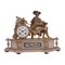 Vintage Gilded Antimony and Alabaster Clock, Image 1