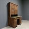 Painted Pine Bureau with Top Cabinet 13