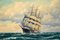 Antique Nautical Oil Painting, Image 1