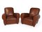 French Leather Club Chairs, 1940s, Set of 2 13
