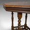 Antique English Edwardian Walnut Lamp or Side Table, 1910s 7