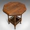 Antique English Edwardian Walnut Lamp or Side Table, 1910s 5