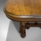 Large Antique Fench Walnut Extending Dining Table, 1900s 9