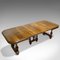 Large Antique Fench Walnut Extending Dining Table, 1900s 8