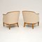 Antique Swedish Satin Birch Armchairs, Set of 2, Image 4