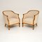 Antique Swedish Satin Birch Armchairs, Set of 2, Image 1