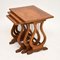 Regency Style Figured Walnut Nesting Tables, 1930s, Set of 3 1