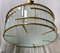 Mid-Century Murano Round Art Glass and Brass Ceiling Lamp, 1980s, Image 7